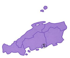 中国地方観光地図