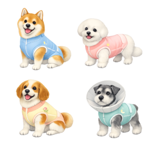 犬の術後服と介護服の見本画像