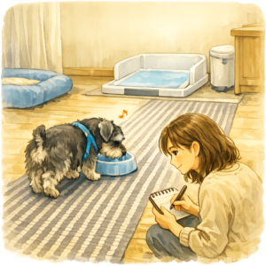 犬の環境を整える飼い主さん